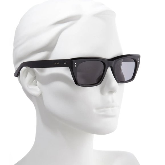 CELINE 53mm Polarized Rectangle Sunglasses